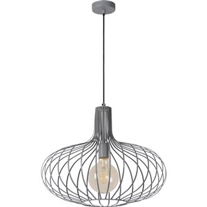 Luminaire suspendu Tancy moderne de Notre Dame Design, 1 lumière DEL, gris