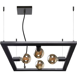 Luminaire suspendu Marigolden moderne de Notre Dame Design, 4 lumières DEL, noir