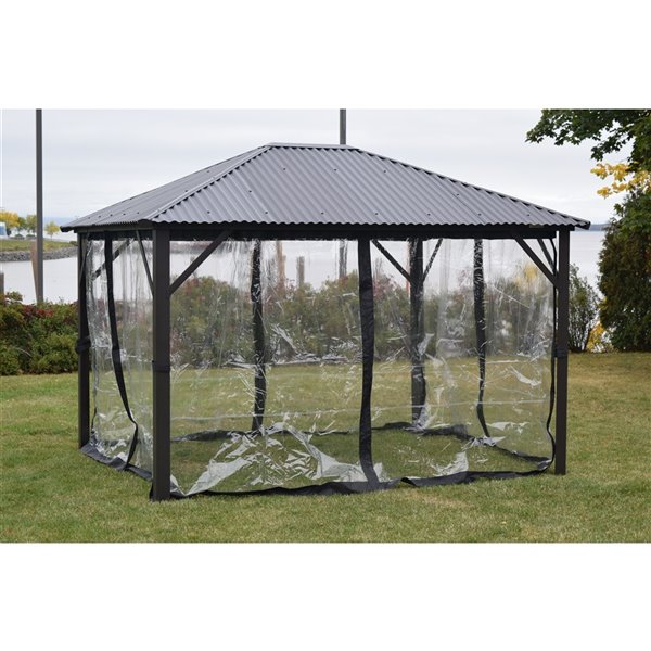 Rideau transparent pour gazebo de F. Corriveau International, 10 pi x10 pi