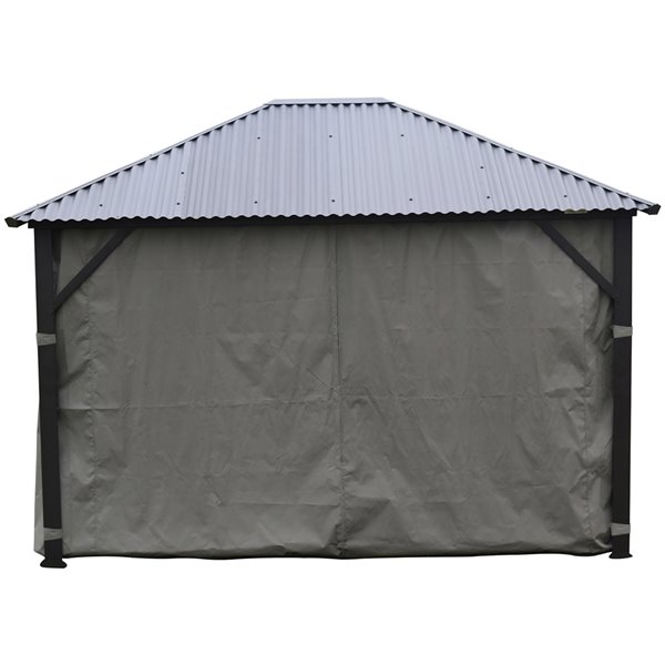 Rideau pour gazebo de F. Corriveau International, 10 pi x 12 pi, gris