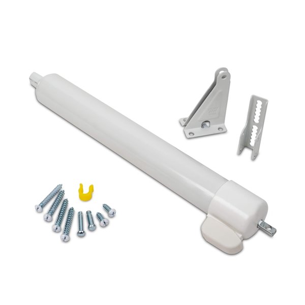Ideal Security Heavy Pneumatic Door Closer 13in White Aluminum