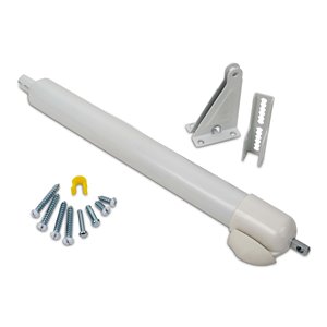 Ferme-porte pneumatique standard d'Ideal Security, 13 po, aluminium blanc