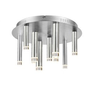 Plafonnier 9 lumières Galiano de Artcraft Lighting, aluminium