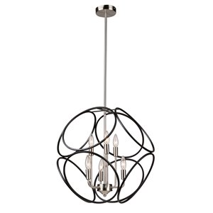 Artcarft Lighting Sorrento 6-Light Chandelier - Matte Black