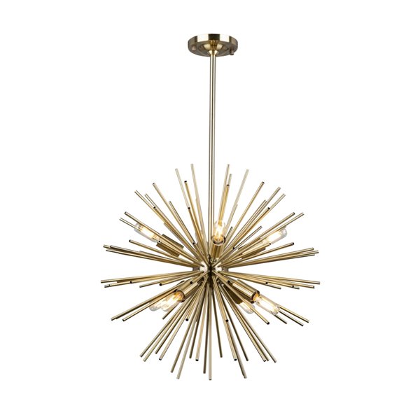 Artcraft Lighting Sunburst Chandelier - Brass