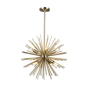 Artcraft Lighting Sunburst Chandelier - Brass