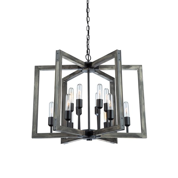 Artcraft Lighting Gatehouse 12-Light Chandelier - Black