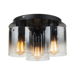 Artcraft Lighting Henley 3-Light Flush Mount - Black