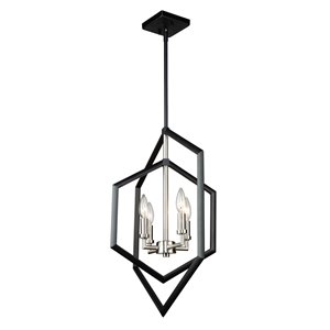 Lustre à 4 lampes Preston de Artcraft Lighting, noir mat
