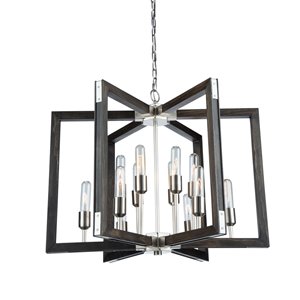 Lustre à 12 lampes Gatehouse de Artcraft Lighting, pin