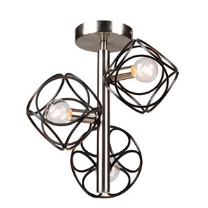 Semi-plafonnier à 3 lampes Sorrento de Artcraft Lighting