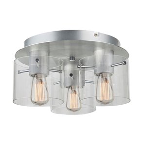 Plafonnier à 3 lampes Henley de Artcraft Lighting, aluminium