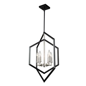 Lustre à 6 lampes Preston de Artcraft Lighting, noir mat