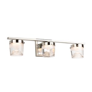 Applique murale DEL à 3 lampes Newbury de Artcraft Lighting, nickel