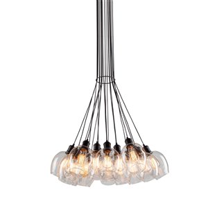 Lustre à 18 lampes Clearwater de Artcraft Lighting, noir
