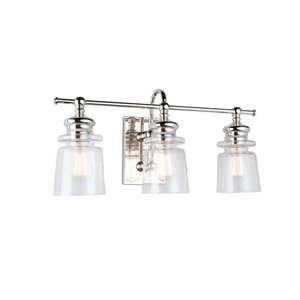 Artcraft Lighting Castara 3-Light Vanity Light - Nickel