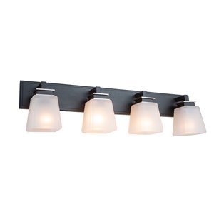 Applique murale à 4 lampes Eastwood de Artcraft Lighting, noir