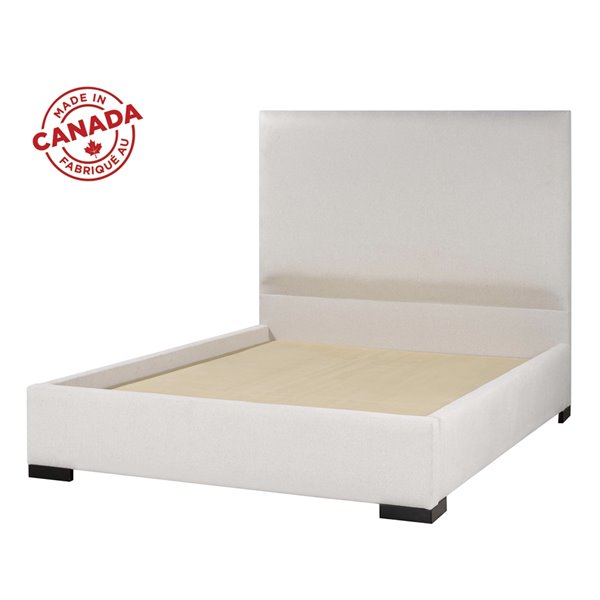 Bras Inc 5 Brother S Upholstery, Upholstered Queen Size Platform Bed With Cushioned Headboard