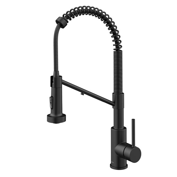 Kraus Pull-Down Single Handle Kitchen Filter Faucet in Matte Black