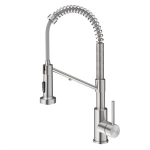 Kraus Pull-Down Single Handle Kitchen Filter Faucet in Stainless Steel