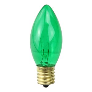 Northlight Transparent C9 Replacement Bulbs - 25 Pieces - Green