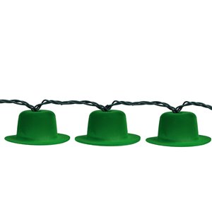 Northlight Irish Leprechaun St. Patrick's Day Hat Lights - Set of 10