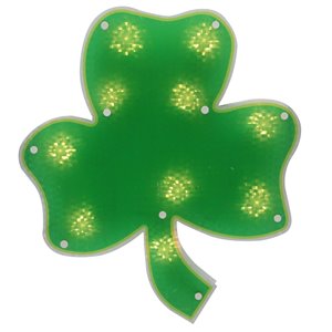 Northlight St.Patrick's Day Irish Shamrock Window Decoration - 14-in - Green