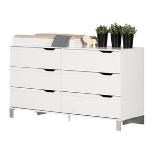 Table à langer avec 6 tiroirs Kanagane de South Shore, 37 po x 57 po x 19 po, blanc