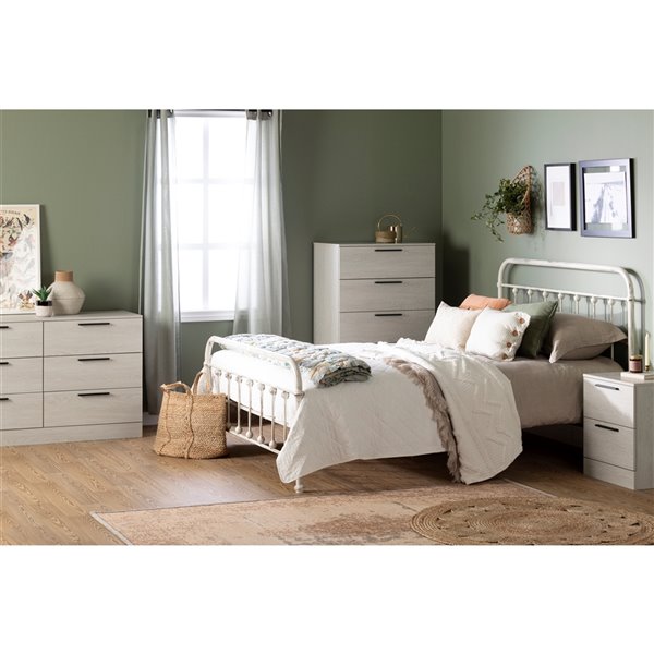 South Shore Step One Essential 6 Drawer Double Dresser Winter Oak 12987 Rona