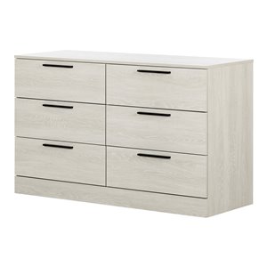 South Shore Furniture Step One Essential 6-Drawer Double Dresser - Winter Oak