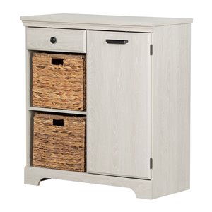 Armoire de rangement à 1 porte avec paniers Versa de South Shore, chêne hivernal