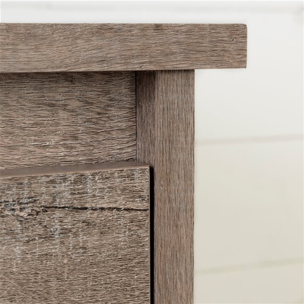 South Shore Furniture Tassio 1-Drawer Nightstand - Weathered Oak