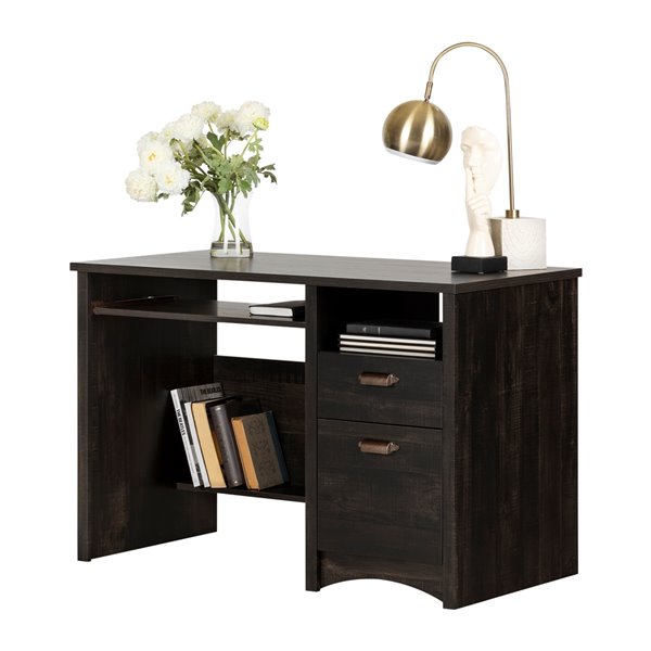 South Shore Furniture Gascony Desk - 46-in - Rubbed Black