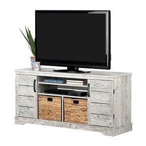 South Shore Furniture Fitcher Tv Stand - Tvs up to 65-in - Seaside Pine