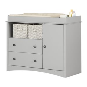 Table à langer Peek-a-Boo de South Shore, 36,25 po x 43,5 po x 19,5 po, gris clair