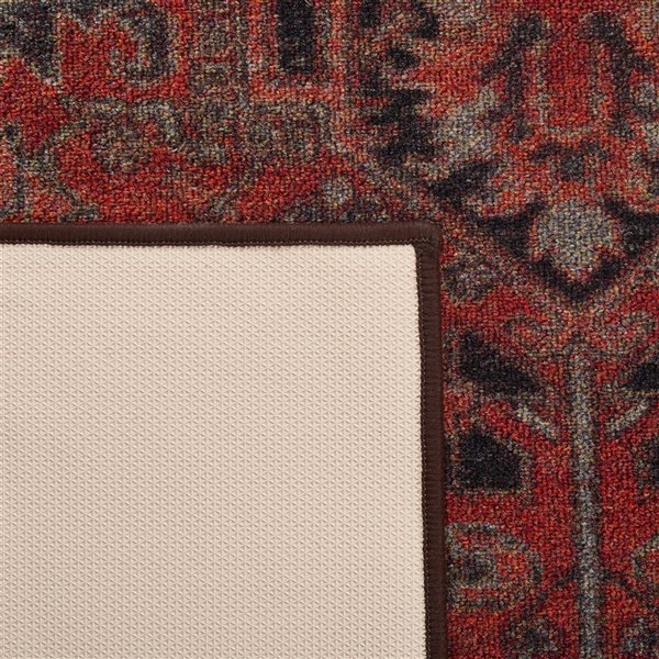 Tapis de passage rectangulaire Journey de Safavieh, fait à la machine, 2 pi x 9 pi, bleu marine et rouge