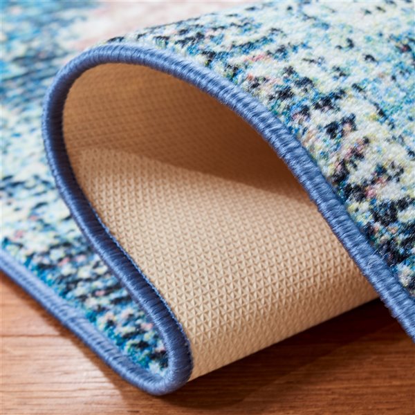 Safavieh Journey Machine-made Rectangular Runner - 2-ft x 9-ft - Blue/Pink