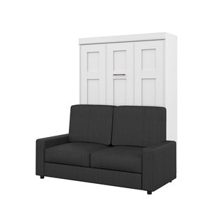 Bestar Edge Full Murphy Bed with 1 Sofa - White