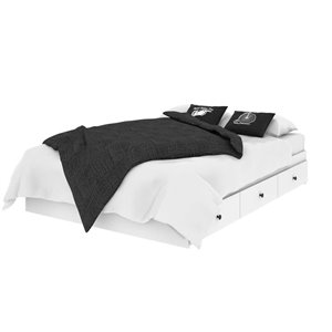 Bestar Mira Full Platform Storage Bed - White
