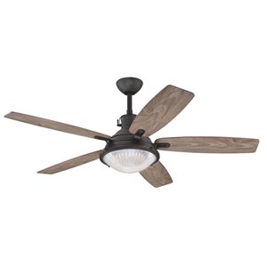 Westinghouse Lighting Canada Crescent Ceiling Fan with Remote Control - Integrated LED - 5-Blade - Oil Rubbed Bronze
