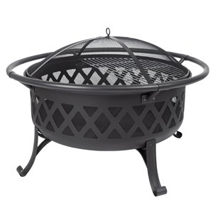 Pleasant Hearth Traverse Outdoor Fire Pit - Steel - 35-in