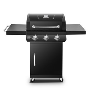 Barbecue au gaz propane à trois brûleurs Dyna-Glo, 36 000 BTU, noir