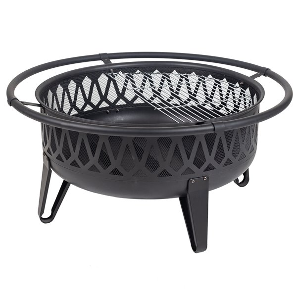 Pleasant Hearth Harmony Deep Bowl Fire, 32 Inch Fire Pit Bowl