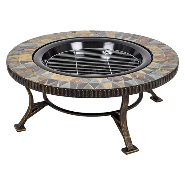 Pleasant Hearth Olivia 34-in Slate Fire Pit