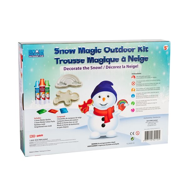 Trousse d'activités hivernales Magic Kit- 2 moules à neige, et 3 marqueurs couleurs