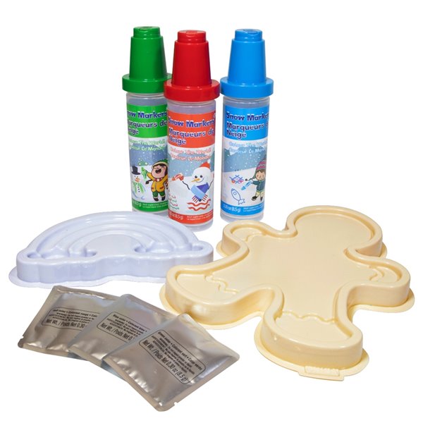 Trousse d'activités hivernales Magic Kit- 2 moules à neige, et 3 marqueurs couleurs