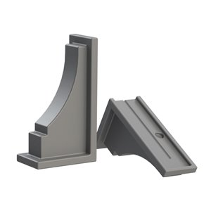 Mayne Fairfield 2-Pack Resin Decorative Brackets - Graphite Grey