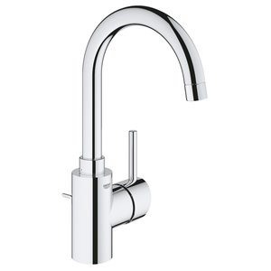 Grohe Concetto Single-Hole L-Size 1-Handle Deck Mount Bathroom Faucet - Drain Included - Chrome