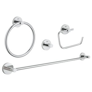 Grohe Essentials 4-in-1 Bathroom Accessory Set Chrome