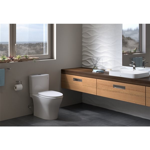 TOTO Aquia IV 2-Piece WaterSense-Labeled Elongated Dual Flush Comfort ...